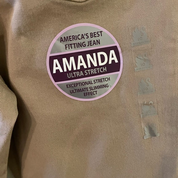 NWT: Gloria Vanderbilt (Amanda) Women’s Pants Khaki SZ 10 - Picture 3 of 7